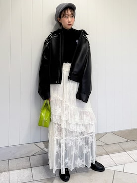 「ビジュー」｜LILY BROWNさん（レディース・153cm）の秋コーディネート