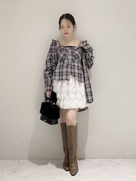 「アイテム（その他トップス）」を使った、LILY BROWNさん（レディース・154cm）の秋コーディネート