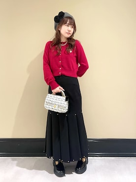 「アイテム（ハンチング/ベレー帽）」を使った、LILY BROWNさん（レディース・150cm）の冬コーディネート