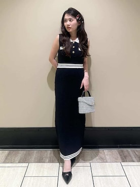 「アイテム（その他ヘアアクセサリー、レッド系）」を使った、LILY BROWNさん（レディース・152cm）の夏コーディネート