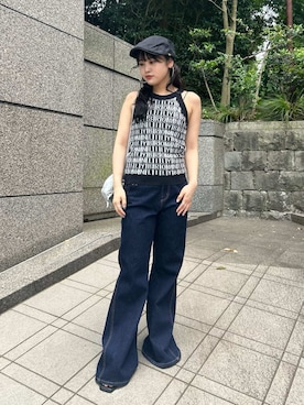 「アイテム（キーホルダー）」を使った、LILY BROWNさん（レディース・151cm）の夏コーディネート