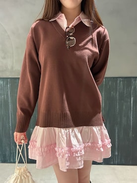 LILY BROWNさん（レディース・159cm）の冬コーディネート