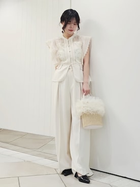 「LILY BROWN（リリーブラウン）のアイテム（トップス）」を使った、LILY BROWNさん（レディース・150cm）の春コーディネート