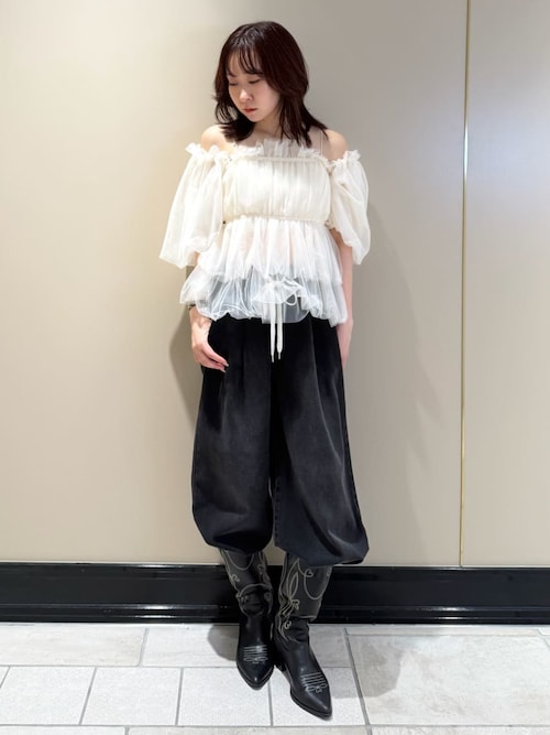 ❗️休日セール❗️新品未着用LILY BROWN3wayペプラムチュール