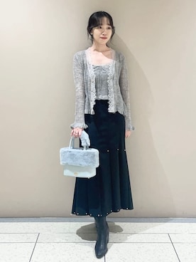 「アイテム（アンサンブル）」を使った、LILY BROWNさん（レディース・157cm）の冬コーディネート