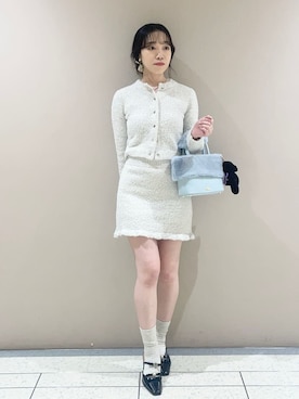 「アイテム（キーケース/キーアクセサリー）」を使った、LILY BROWNさん（レディース・157cm）の冬コーディネート