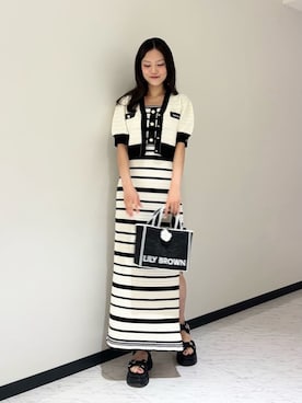 「LILY BROWN（リリーブラウン）のアイテム（ワンピース/ドレス）」を使った、LILY BROWNさん（レディース・158cm）の夏コーディネート