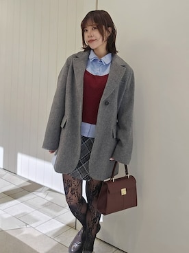 「アイテム（テーラードジャケット）」を使った、LILY BROWNさん（レディース・150cm）の冬コーディネート