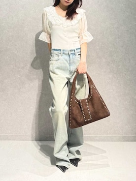 「LILY BROWN（リリーブラウン）のアイテム」を使った、LILY BROWNさん（レディース・155cm）の春コーディネート