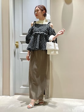 「LILY BROWN（リリーブラウン）のアイテム（ヘアアクセサリー）」を使った、LILY BROWNさん（レディース・156cm）の夏コーディネート