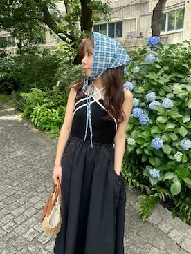 「アイテム（その他ヘアアクセサリー）」を使った、LILY BROWNさん（レディース・152cm）の夏コーディネート