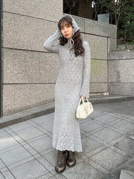 「アイテム（その他アンダーウェア/インナー）」を使った、LILY BROWNさん（レディース・152cm）の秋コーディネート