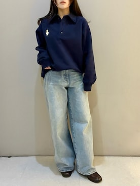 「LILY BROWN（リリーブラウン）のアイテム（スウェット）」を使った、LILY BROWNさん（レディース・150cm）の冬コーディネート