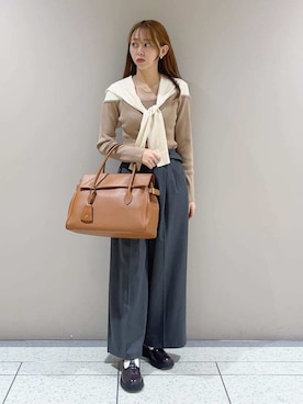 「ボウタイ」｜LILY BROWNさん（レディース・158cm）の秋コーディネート