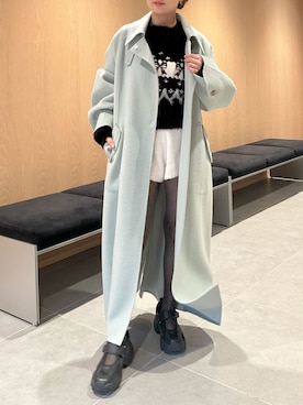 「アイテム（ステンカラーコート）」を使った、LILY BROWNさん（レディース・150cm）の秋コーディネート