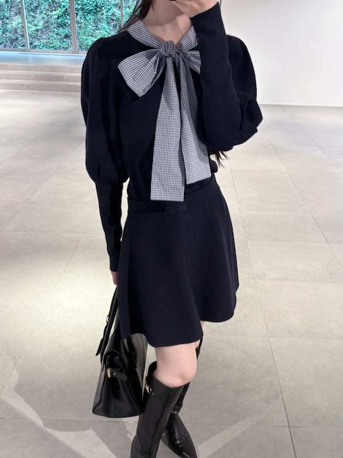 LILY BROWN LBビットフィットロングブーツ　ブラック リリーブラウン LILY BROWN LBビットフィットロングブーツ （BLK