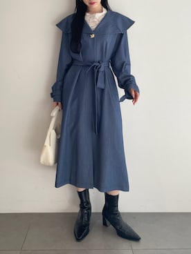 「LILY BROWN（リリーブラウン）のアイテム（トレンチコート）」を使った、LILY BROWNさん（レディース・160cm）の冬コーディネート