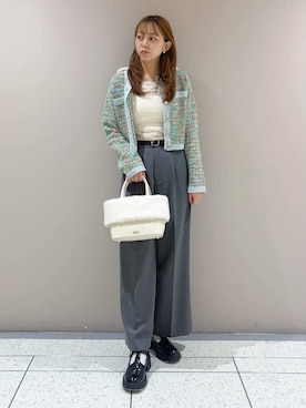 「アイテム（アンダーウェア）」を使った、LILY BROWNさん（レディース・158cm）の冬コーディネート