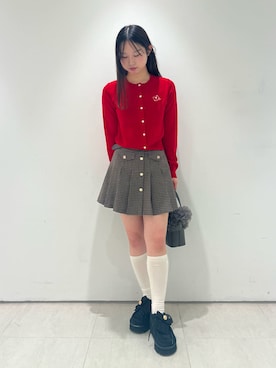 「LILY BROWN（リリーブラウン）のアイテム（カーディガン/ボレロ）」を使った、LILY BROWNさん（レディース・153cm）の冬コーディネート