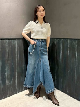 「透けトップス」｜LILY BROWNさん（レディース・155cm）の夏コーディネート