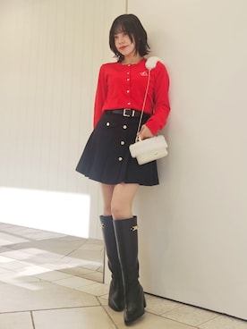 「LILY BROWN（リリーブラウン）のアイテム（カーディガン/ボレロ）」を使った、LILY BROWNさん（レディース・150cm）の冬コーディネート