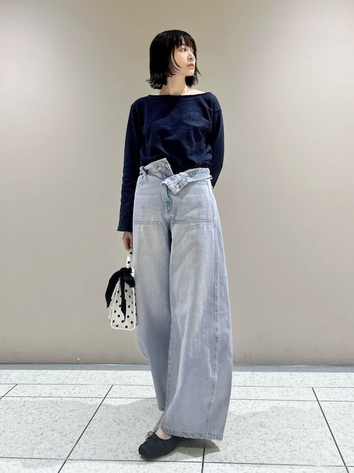 WEB限定00サイズ】ダブルニーカーブワイドデニムパンツ（デニムパンツ