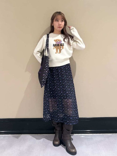 LILY BROWN Lingerie×ANNA SUI】カップ付きキャミワンピース