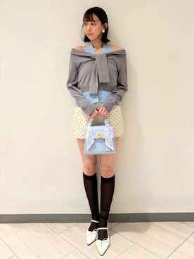 「LILY BROWN（リリーブラウン）のアイテム（アクセサリー）」を使った、LILY BROWNさん（レディース・160cm）の春コーディネート