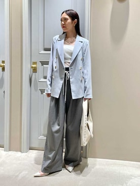 「LILY BROWN（リリーブラウン）のハートパンプス（パンプス、ホワイト系）」を使った、LILY BROWNさんの春コーディネート