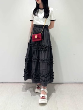 「LILY BROWN（リリーブラウン）のアイテム（スカート）」を使った、LILY BROWNさん（レディース・155cm）の夏コーディネート