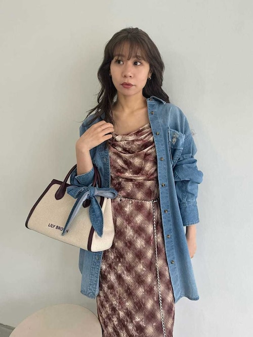 カップインベロアドレープキャミワンピース（ワンピース）｜LILY