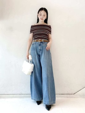 「アイテム（その他アンダーウェア/インナー）」を使った、LILY BROWNさん（レディース・154cm）の夏コーディネート