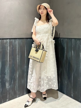 「アイテム（パンプス、その他）」を使った、LILY BROWNさん（レディース・155cm）の夏コーディネート