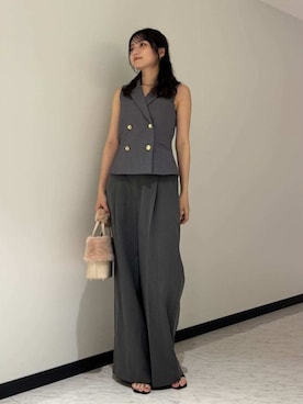 「LILY BROWN（リリーブラウン）のアイテム（パンツ）」を使った、LILY BROWNさん（レディース・163cm）の夏コーディネート