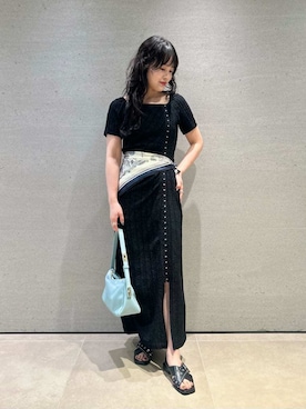 「アイテム（その他ヘアアクセサリー）」を使った、LILY BROWNさん（レディース・151cm）の夏コーディネート
