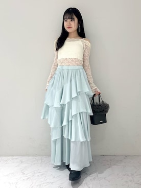 「アイテム（アンダーウェア）」を使った、LILY BROWNさん（レディース・156cm）の冬コーディネート