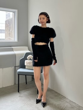 「アイテム（カチューシャ）」を使った、LILY BROWNさん（レディース・163cm）の夏コーディネート