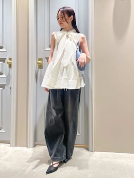 「LILY BROWN（リリーブラウン）のアイテム（トップス）」を使った、LILY BROWNさん（レディース・156cm）の春コーディネート