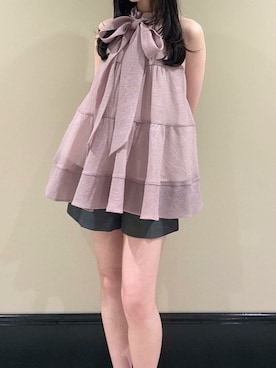 「ボウタイ」｜LILY BROWNさん（レディース・155cm）の夏コーディネート