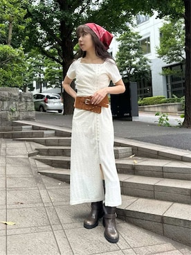 「アイテム（その他ヘアアクセサリー）」を使った、LILY BROWNさん（レディース・152cm）の夏コーディネート