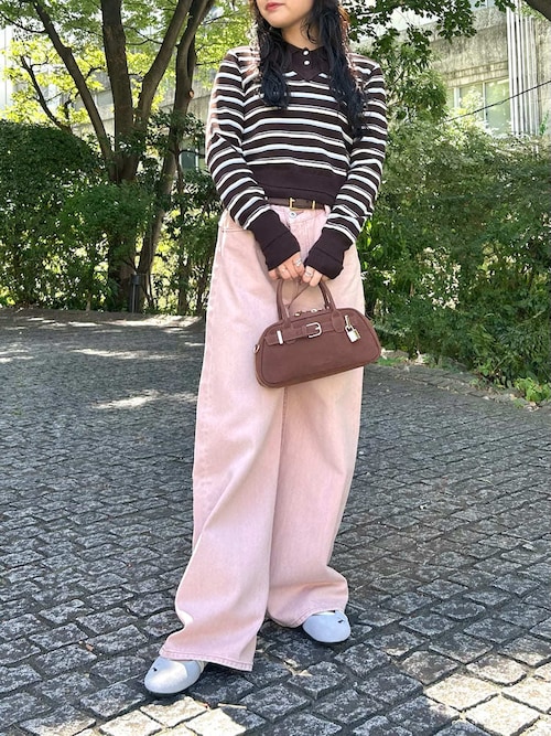 シャツレイヤードニットトップス（ニット/セーター）｜LILY