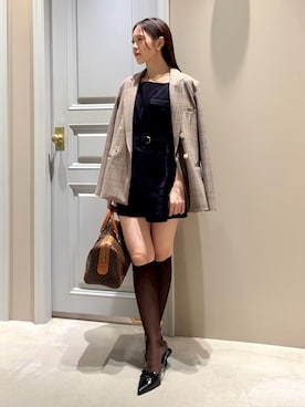 「アイテム（テーラードジャケット、その他）」を使った、LILY BROWNさん（レディース・156cm）の秋コーディネート