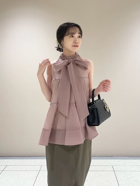 「骨格ウェーブ」｜「アイテム（スカート）」を使った、LILY BROWNさん（レディース・157cm）の夏コーディネート