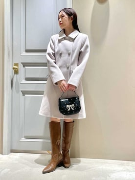 「アイテム（チェスターコート）」を使った、LILY BROWNさん（レディース・156cm）の冬コーディネート