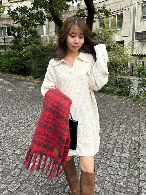 LILY BROWN（リリーブラウン） ワンピース Lily Bearケーブルニット