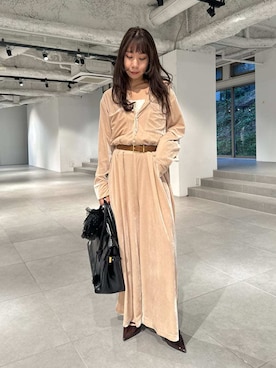 「アイテム（つなぎ/オールインワン）」を使った、LILY BROWNさん（レディース・152cm）の冬コーディネート