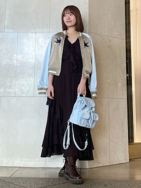 「LILY BROWN（リリーブラウン）のアイテム」を使った、LILY BROWNさん（レディース・158cm）の春コーディネート