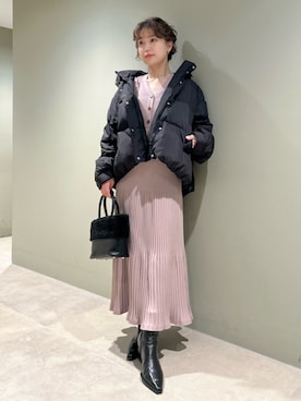 「LILY BROWN（リリーブラウン）のアイテム（ダウンジャケット/コート）」を使った、LILY BROWNさん（レディース・150cm）の冬コーディネート