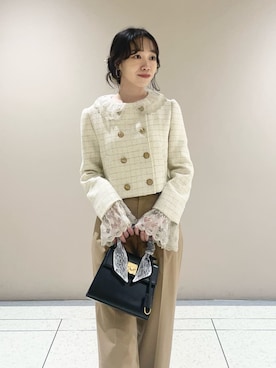 「刺繍」｜LILY BROWNさん（レディース・157cm）の冬コーディネート