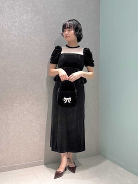 「アイテム（ドレス）」を使った、LILY BROWNさん（レディース・158cm）の秋コーディネート